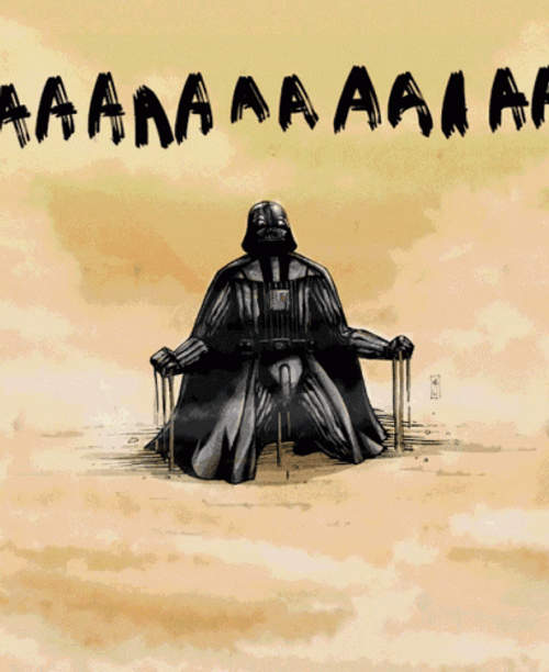 Sad Darth Vader Noooo Shouting Out Loud GIF