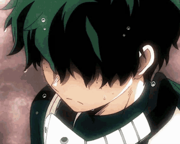 Sad Deku In The Rain GIF