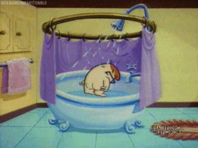 Sad Dextrer In Shower GIF
