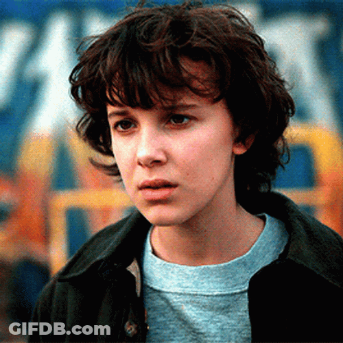 Sad Eleven Looking Intensely GIF