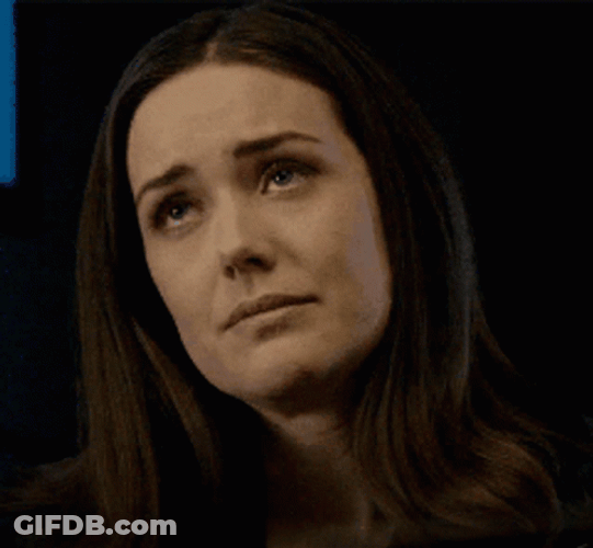 Sad Elizabeth Keen Shaking Head No GIF