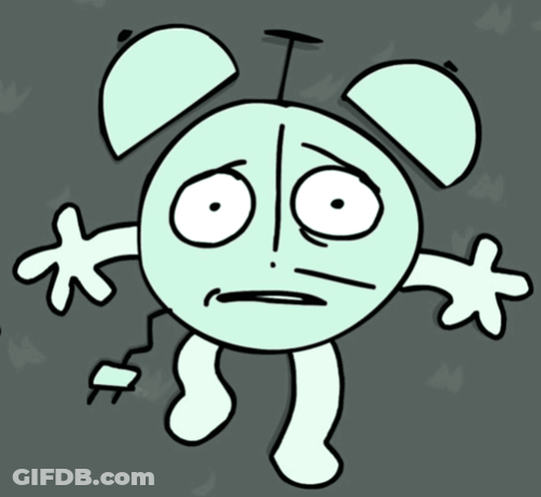 Sad Face Alarm Clock GIF