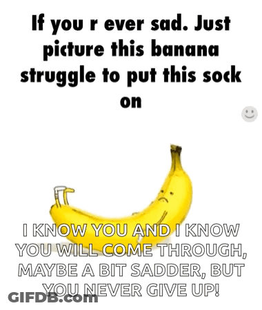 Sad Face Banana GIF
