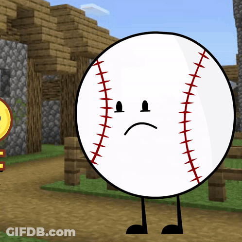Sad Face Baseball GIF