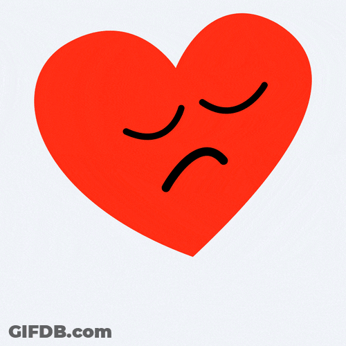 Sad Face Broken Heart GIF