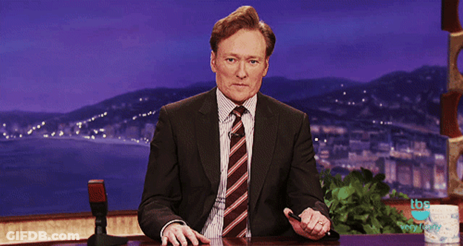 Sad Face Conan O'Brien GIF