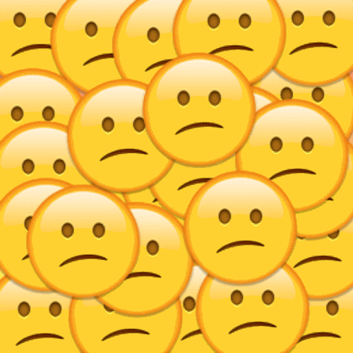 Sad Face Emoticon GIF