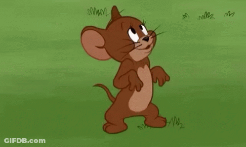 Sad Face Jerry From Tom And Jerry Walking GIF