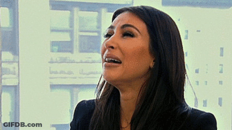 Sad Face Kim Kardashian GIF