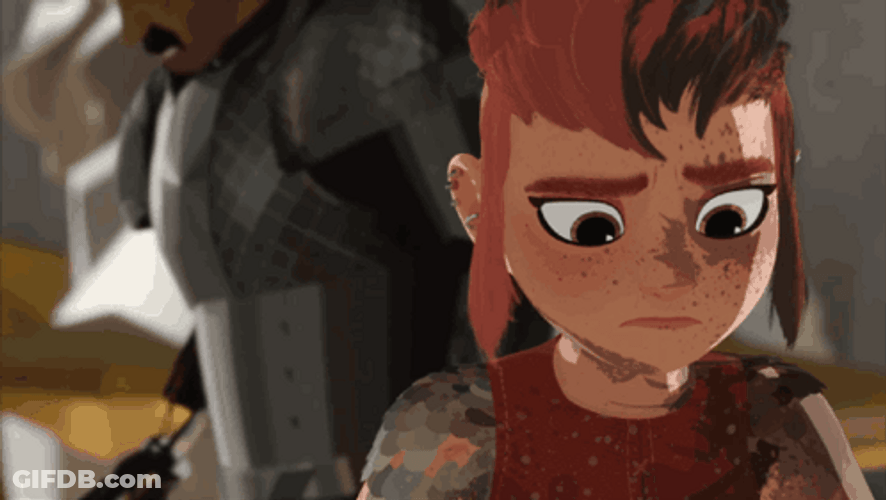 Sad Face Nimona Movie GIF