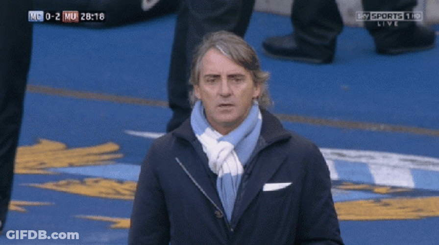 Sad Face Roberto Mancini Football GIF