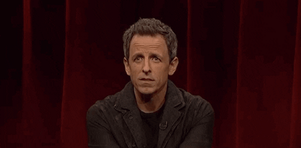 Sad Face Seth Meyers GIF