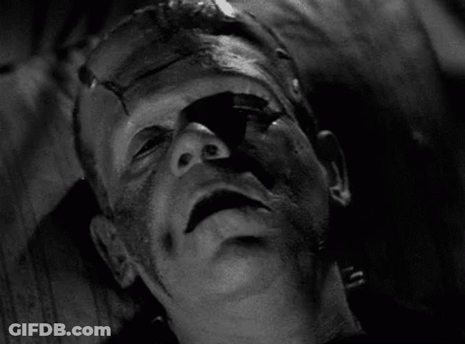 Sad Frankenstein Asking Why Old Clip GIF