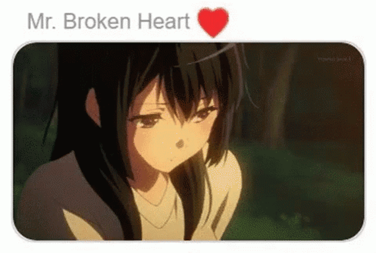 Sad Girl Anime Heart Broken GIF