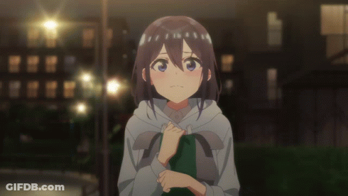 Sad Girl In Gray Hoodie GIF