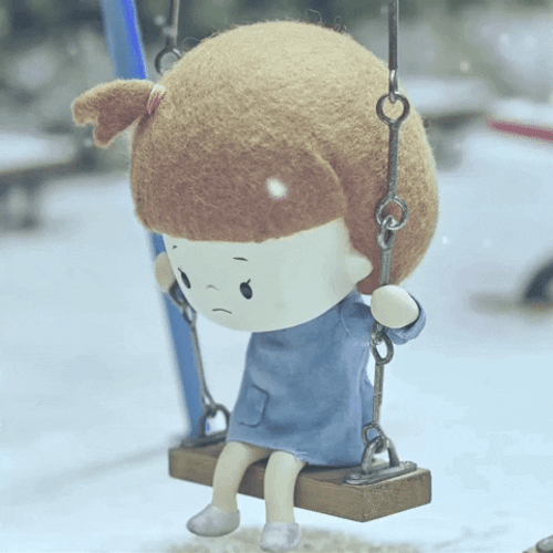 Sad Girl In Swing GIF
