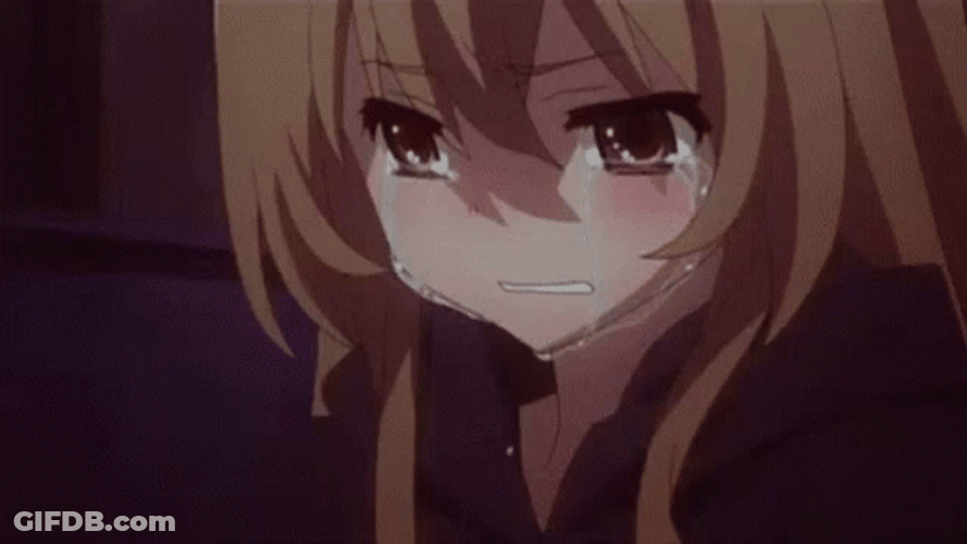 Sad Girl Taiga Aisaka Toradora Anime GIF