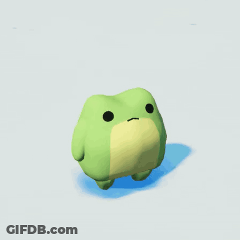 Sad Green Frog GIF