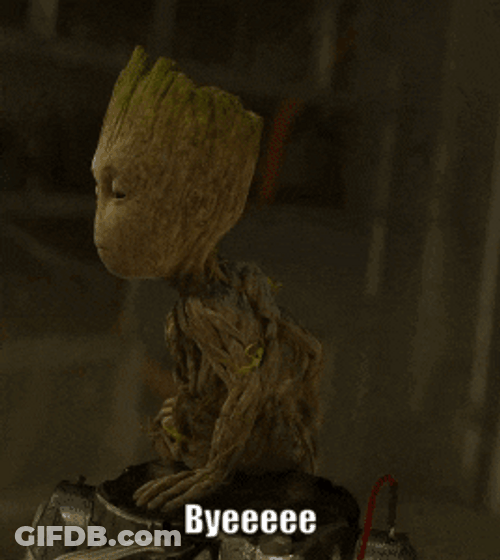 Sad Groot Bye GIF