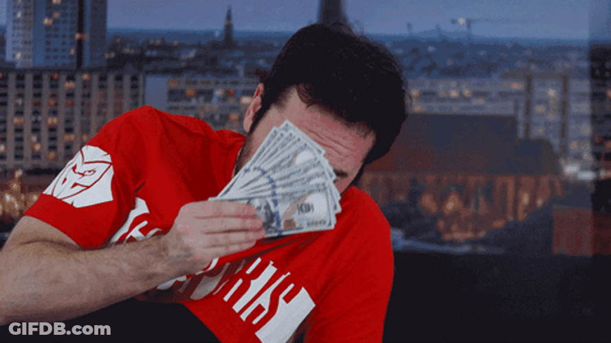 Sad Guy Crying With Money GIF
