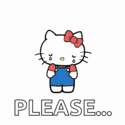 Sad Hello Kitty Saying Please GIF