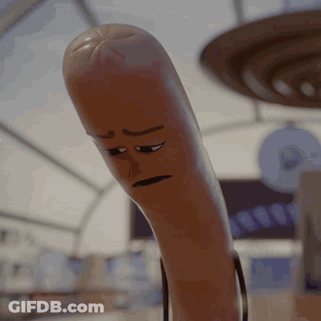 Sad Hot Dog Sausage Party GIF