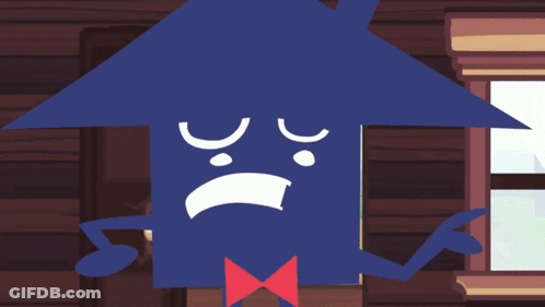 Sad House With Bow Tie GIF
