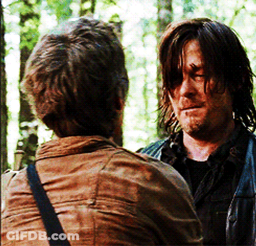 Sad Hug Daryl Dixon GIF