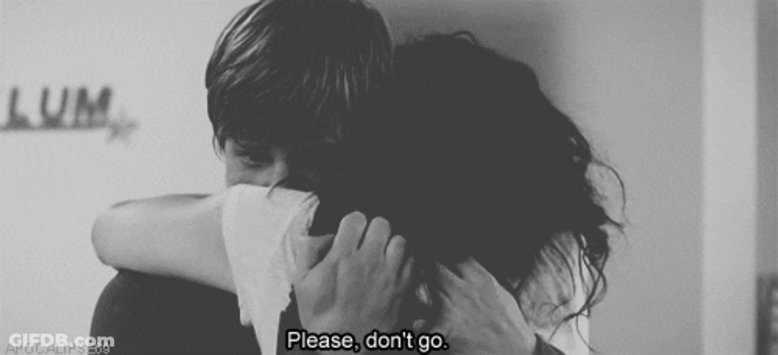 Sad Hug Please Don't Go GIF