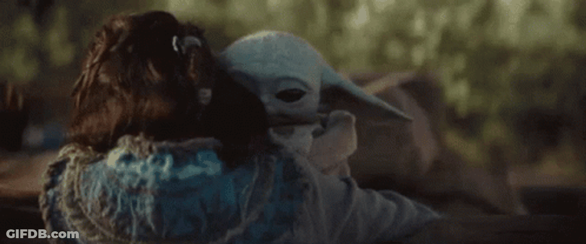 Sad Hug Star Wars Yoda GIF