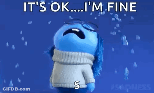 Sad Inside Out Crying Saying It's Ok GIF
