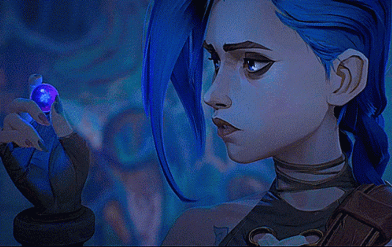 Sad Jinx Arcane Holding Crystal GIF