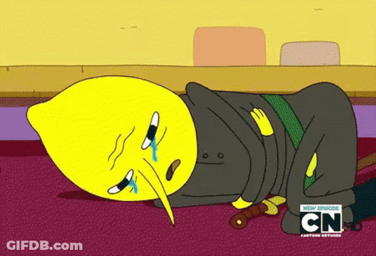 Sad Lemongrab Crying GIF