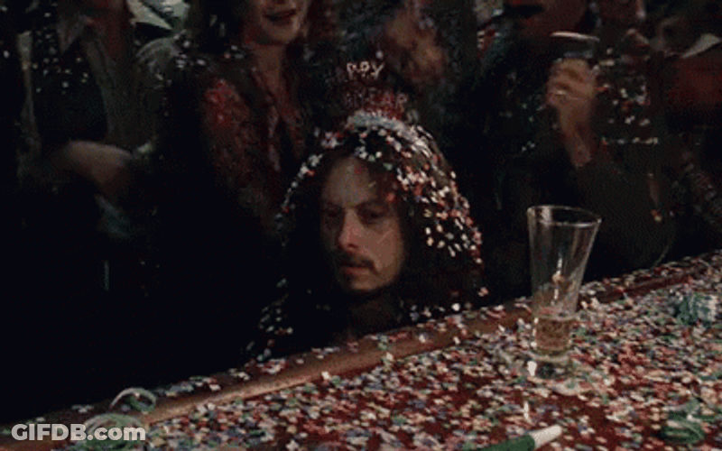 Sad Lieutenant Dan New Year Celebration GIF