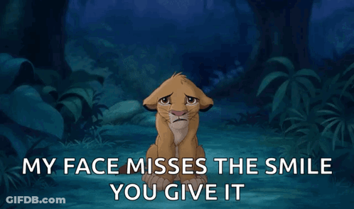 Sad Lion Cub Missing Smile GIF