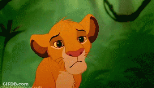 Sad Lion Cub GIF