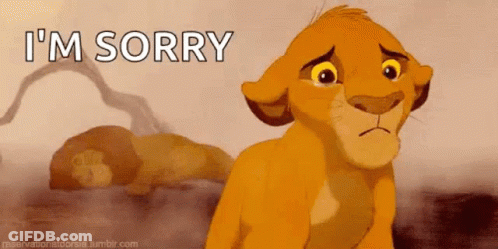 Sad Lion Cub Saying I'm Sorry GIF
