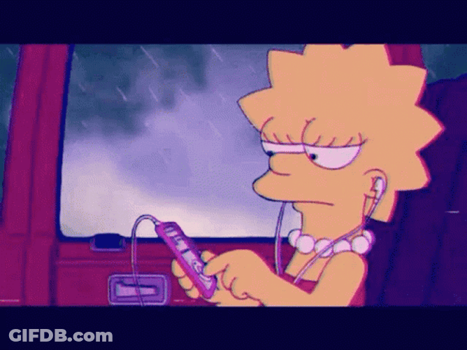 Sad Lisa Simpson Acting Depressed Aesthetic GIF
