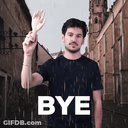 Sad Man In Rain Bye Bye Meme GIF