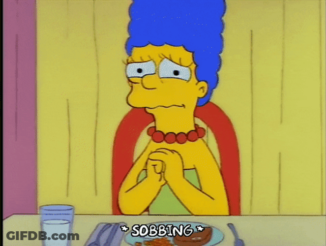 Sad Marge Simpson Sobbing Hard GIF