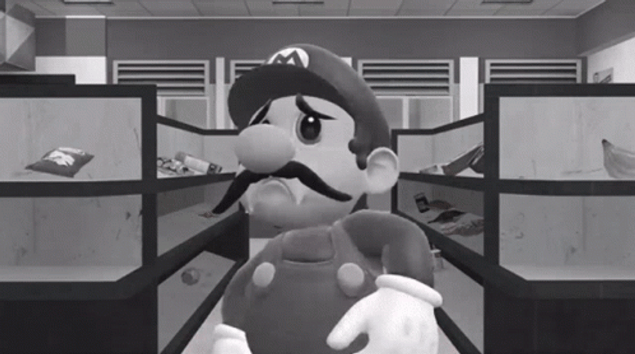 Sad Mario No Spaghetti In SMG4 GIF
