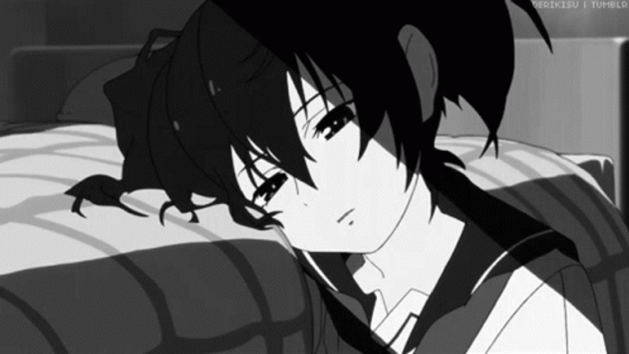 Sad Mato Kuroi Anime Girl GIF
