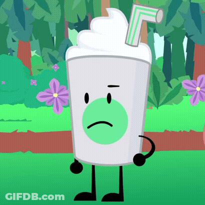 Sad Milkshake With Straw GIF