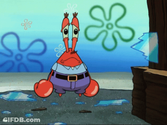 Sad Mr Krabs Crying GIF