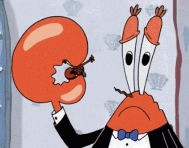 Sad Mr. Krabs Smallest Violin GIF
