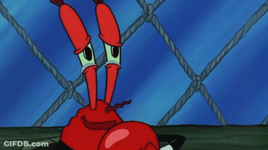 Sad Mr Krabs Teary Eyes GIF