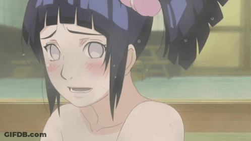 Sad Naked Anime Girl With Flower In Hair GIF