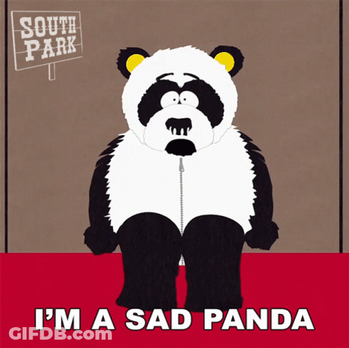 Sad Panda Crying South Park GIF