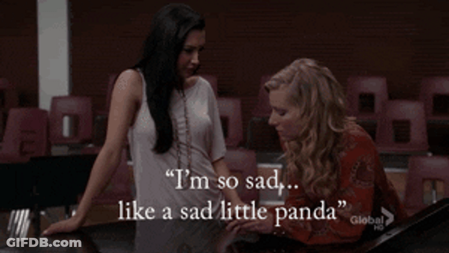 Sad Panda Glee GIF