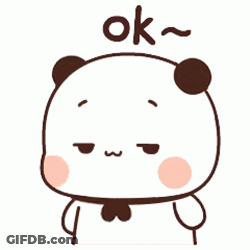 Sad Panda Saying Ok GIF
